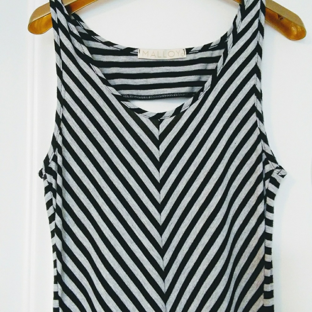Black and Gray Maxi Dress